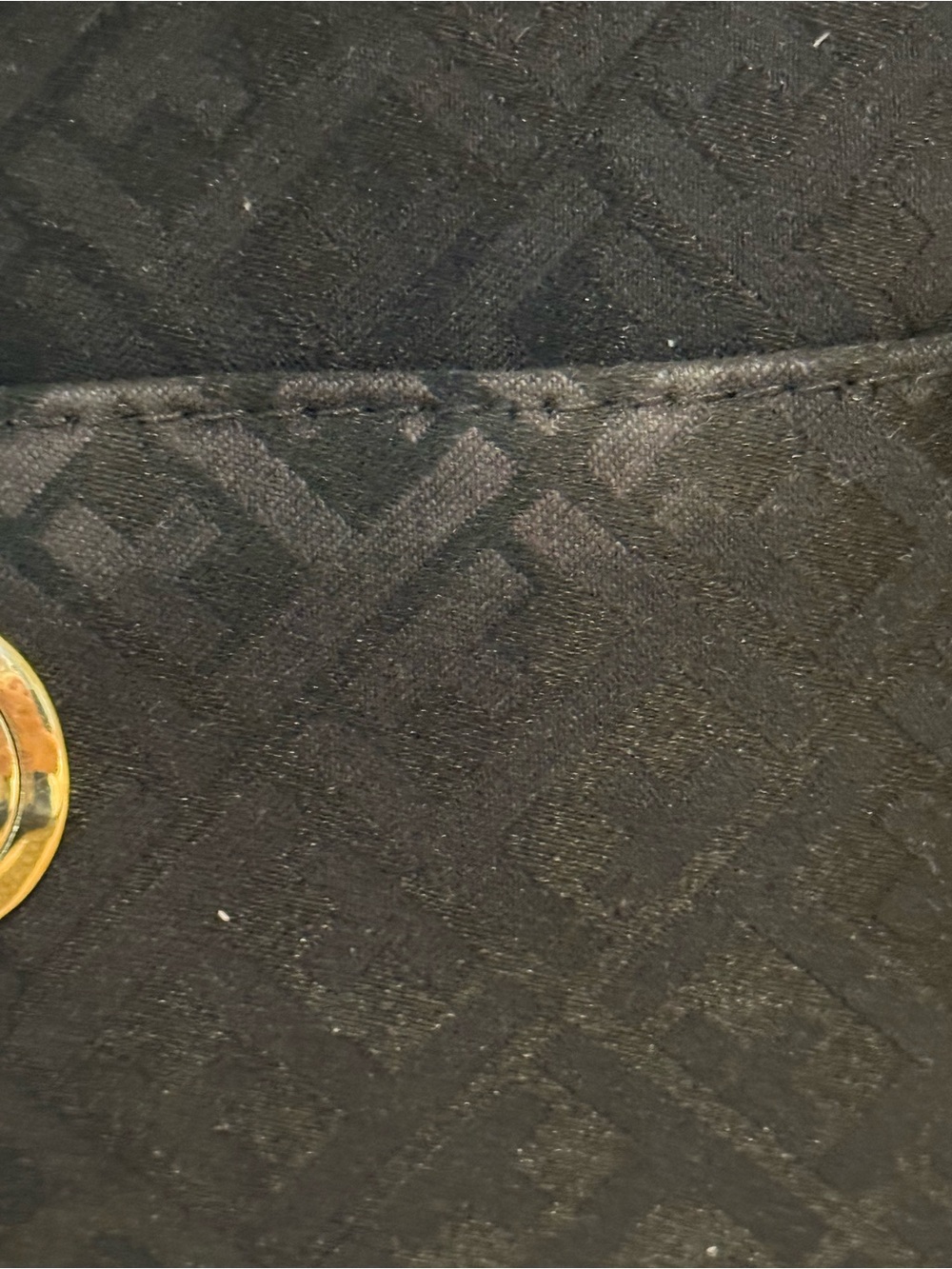 Tommy Hilfiger Black Quilted Crossbody Bag with Gold Accent - Picture 7 of 12
